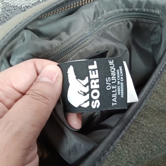 Sorel Crossbody Shoulder Bag Sporty School Canvas Wool Womens - Picture 8 of 13